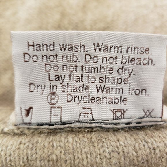 Countrytime New Zealand Womens Possum Fur Cardigan Size M Beige Button Front - Picture 5 of 11